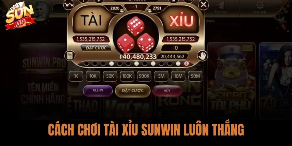 Cách Chơi Tài Xỉu Sunwin Luôn Thắng: Chiến Thuật Từ Cao Thủ 1 Cách Chơi Tài Xỉu Sunwin Luôn Thắng